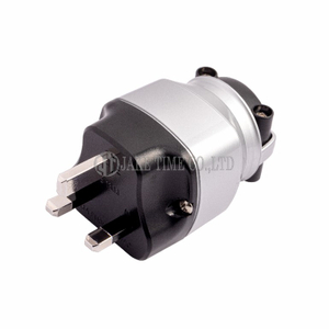 Audio Plug BS1363 Britain UK Power Plug Silver, Rhodium Plated