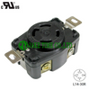 NEMA L14-30R Locking Type Receptacle, 125/250V AC/30A Current Rating, get UL/cUL Approved, with PC Body