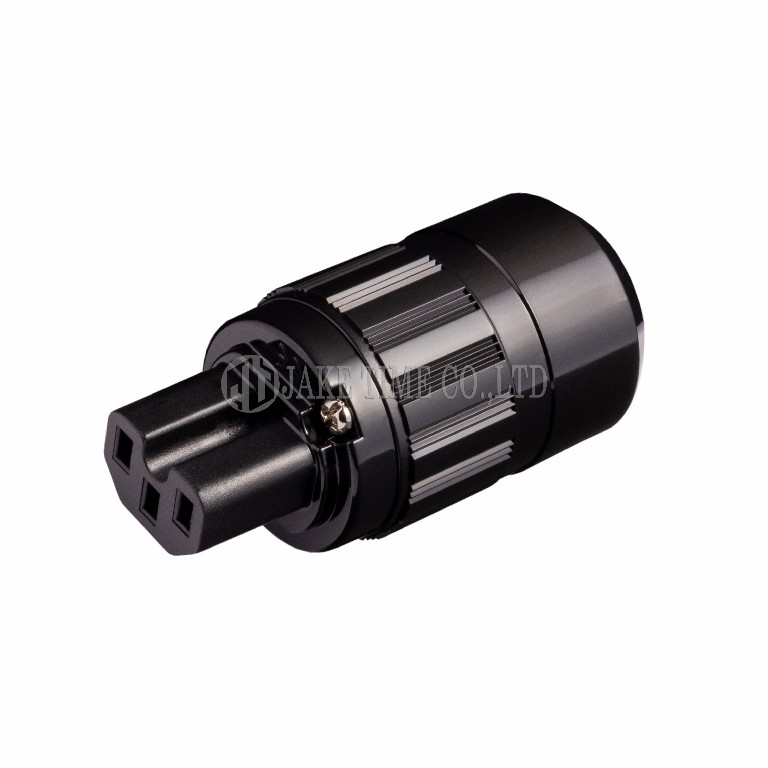 Audio Connector IEC 60320 C15 Power Connector Black,Rhodium Plated Maximum 17mm