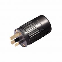 Audio Plug AS/NZS 3112 Australia Power Plug Cable Black, Gold Plated Maximum 19mm