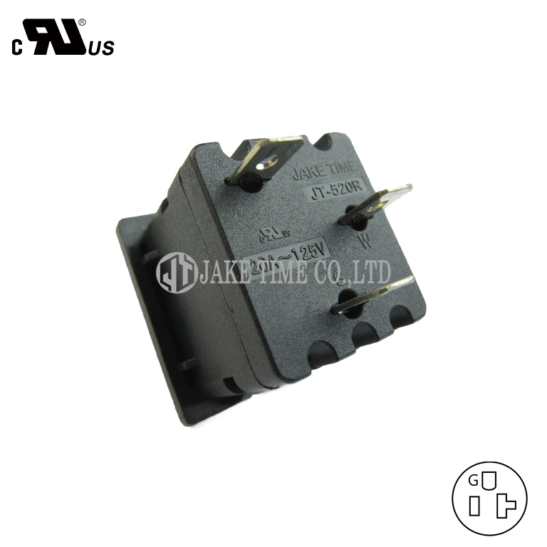 NEMA 5-20R Power Socket, 1U 35mm*35mm, USA (Server Rack/Rackmount Power Outlet)