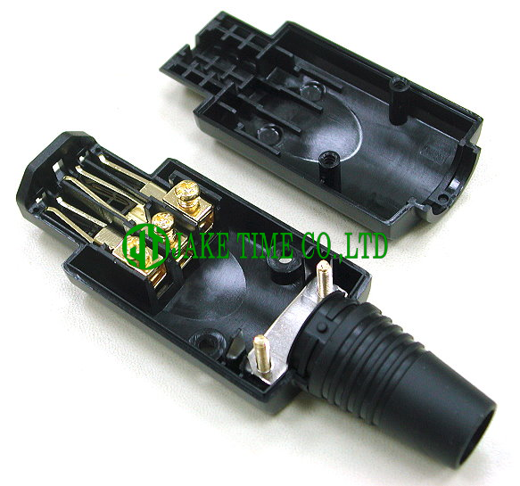 Audio Connector IEC 60320 C13 Power Connector  Black, Gold Plated