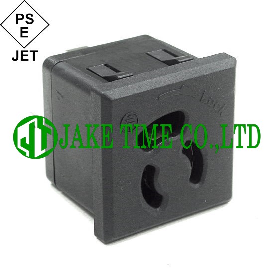 NEMA 5-15R (JIS C 8303) 1U size 35mm*35mm Extension Outlet Socket -Locking Type