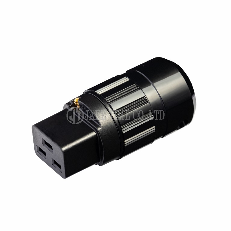 Audio Connector IEC 60320 C19 Power Connector   Black, Gold Plated Cable Maximum 17mm