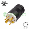 NEMA L16-30P Locking Type Plug, get UL/cUL Approved, 3Ø/4W, 480V AC/30A Current Rating, with PC Body