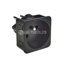 CEE 7/5 Power Socket, 1U 45mm*45mm, French/European (Server Rack/Rackmount Power Outlet)