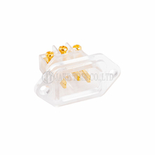 Audio Grade Hi-Fi IEC 60320 C14 Inlet, Transparent, Gold Plated