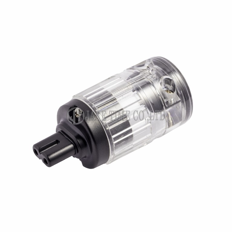 Audio Connector IEC 60320 C7 Power Connector Transparent,Rhodium Plated Maximum 19mm