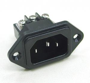Audio Inlet IEC 60320 C14 Power Inlet Black, Rhodium Plated Copper