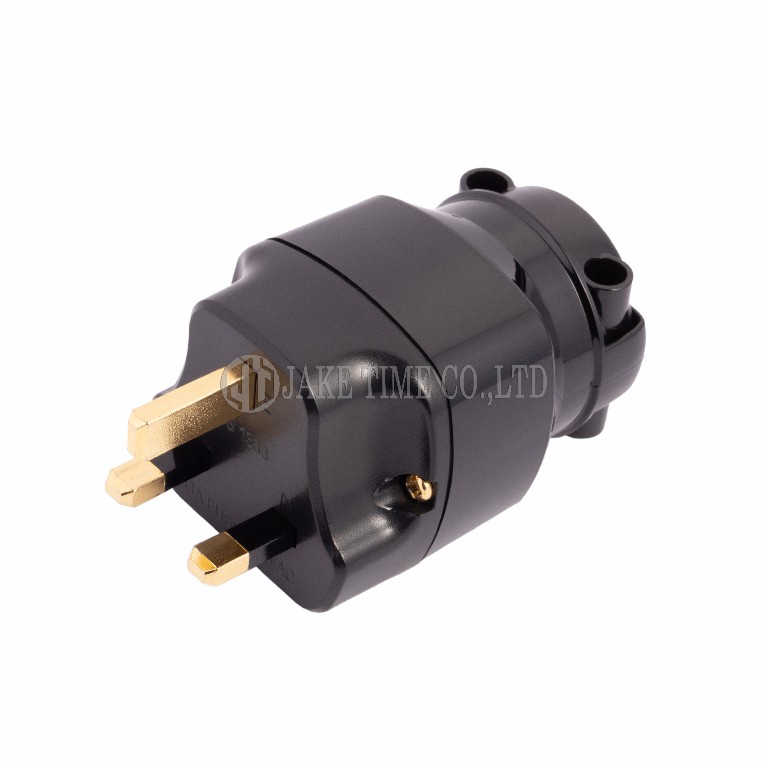 Audio Plug BS1363 Britain UK Power Plug Black