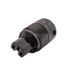 Audio Grade Hi-Fi Jake Time Brand IEC 60320 C15 Power Connector, Black, Gold Plated, Cable Maximum 17mm