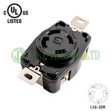 NEMA L16-30R Locking Type Receptacle, 3Ø 480V AC/30A Current Rating, with PC Body