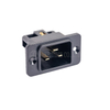 Audio Grade Hi-Fi IEC 60320 C20 Inlet, Black, Gold Plated