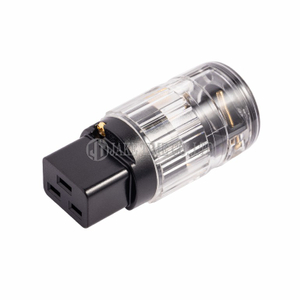 HiFi Audio Connector IEC 60320 C19 Power Connector Transparent,Glod Plated ,Cable Maximum 19mm