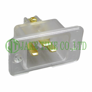 Audio Grade Hi-Fi IEC 60320 C20 Inlet, Transparent, Gold Plated