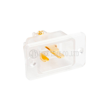 Audio Grade Hi-Fi IEC 60320 C20 Inlet, Transparent, Gold Plated