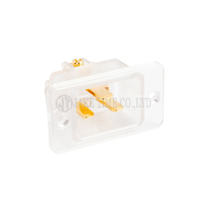 Audio Grade Hi-Fi IEC 60320 C20 Inlet, Transparent, Gold Plated