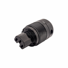 Audio Grade Hi-Fi Jake Time Brand IEC 60320 C15 Power Connector, Black, Gold Plated, Cable Maximum 17mm