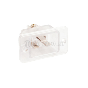 Audio Grade Hi-Fi IEC 60320 C20 Inlet, Transparent, Rhodium Plated