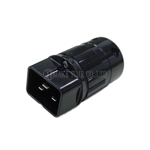 Audio Grade Hi-Fi IEC 60320 C20 Inlet, Black, Cable Maximum 17mm