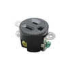 Audio Grade Hi-Fi AC Single Receptacle NEMA 5-15R Black, Rhodium Plated