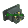 Audio Inlet IEC 60320 C20 Power Inlet Black, Gold Plated Copper