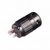 Audio Grade NEMA 5-15P Power Plug Black, Rhodium Plated Cable Maximum 19mm