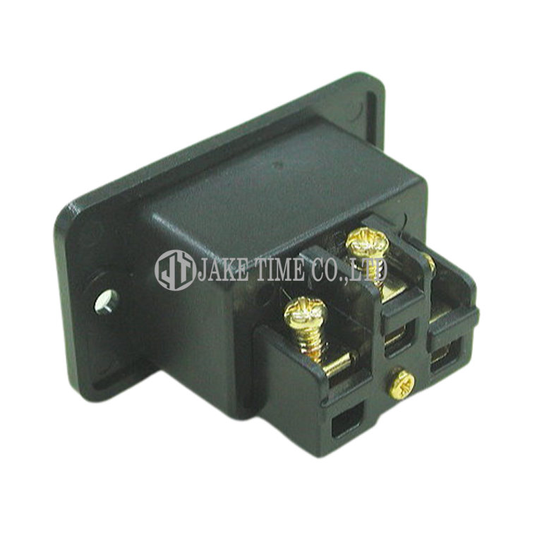 Audio Grade Hi-Fi IEC 60320 C20 Inlet, Black, Gold Plated