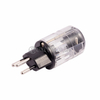 HiFi Audio Swiss Plug Type J Switzerland Power Plug Transparent, Rhodium Plated Maximum 17mm