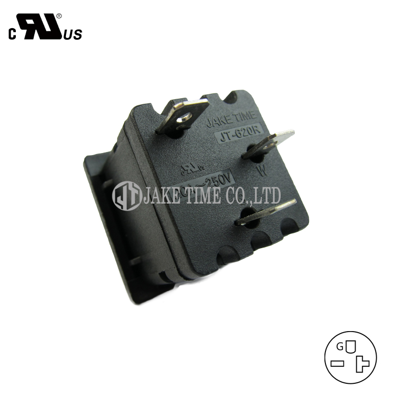 NEMA 6-20R Power Socket, 1U 35mm*35mm, USA (Server Rack/Rackmount Power Outlet)
