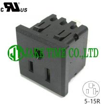 NEMA 5-15R USA,Taiwan 1U size 35mm*35mm Extension Outlet Socket