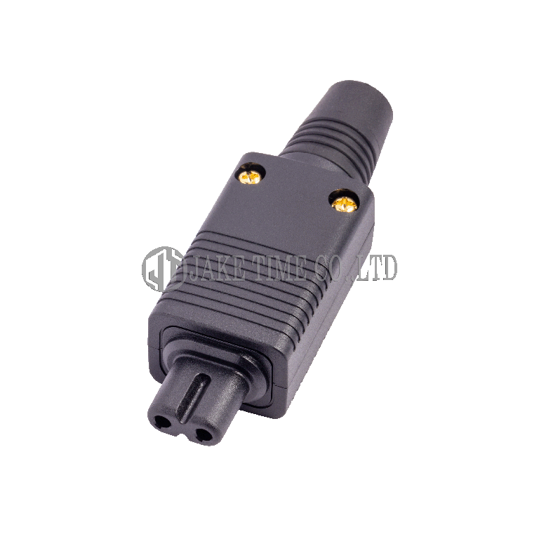 Audio Connector IEC 60320 C7 Power Connector Black, Gold Plated Maximum 16mm