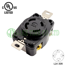 NEMA L14-30R Locking Type Receptacle, 125/250V AC/30A Current Rating, get UL/cUL Approved, with PC Body