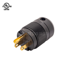 Audio Grade Hi-Fi AC Plug Jake Time Brand NEMA 5-15P Black, Gold Plated Cable Maximum 17mm