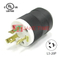 NEMA L5-20P Locking Type Plug, get UL/cUL Approved, 125V AC/20A Current Rating, with PC Body