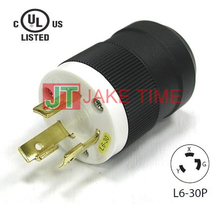NEMA L6-30P Twist Lock Electrical Plug 3 Wire 30 Amps 250V  UL Approval Safety 