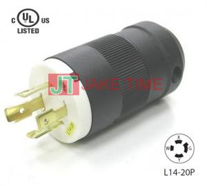 NEMA L14-20P Locking Type Plug, get UL/cUL Approved, 3P4W, 125/250V AC/20A Current Rating, with PC Body